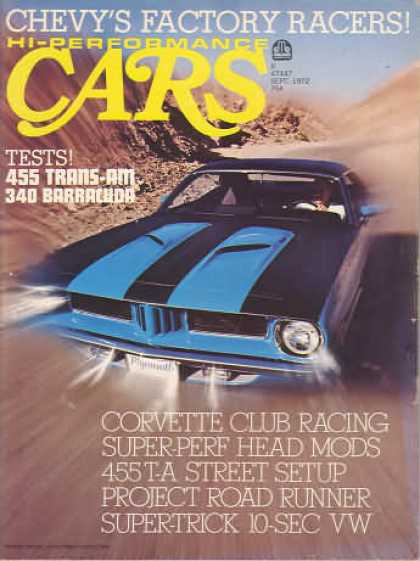 Cars - September 1972