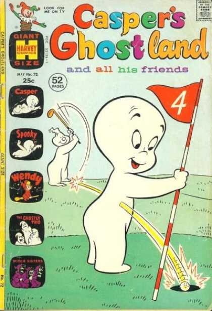 Look For Me On Tv - Giant Size - Harvey Comics - Approved By Comics Code - And All His Friends Casper's Ghostland 72 - Look For Me On Tv - Giant Size - Harvey Comics - Approved By Comics Code - And All His Friends