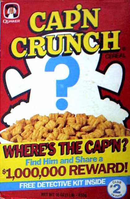 Cereal Boxes - Where's the Cap'n