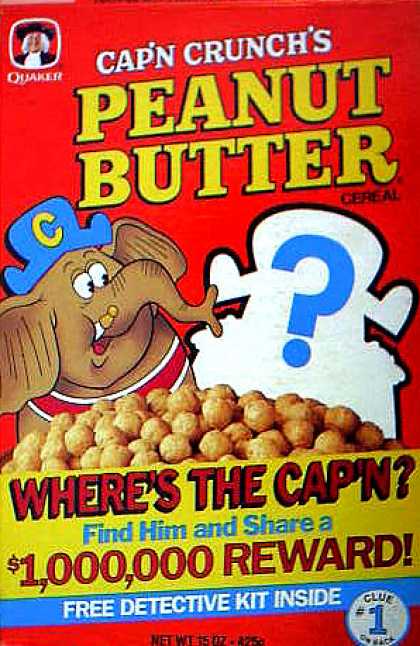Cereal Boxes - Where's the Cap'n w/ Smedley