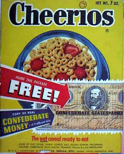 Cereal Boxes - Confederate Money inside