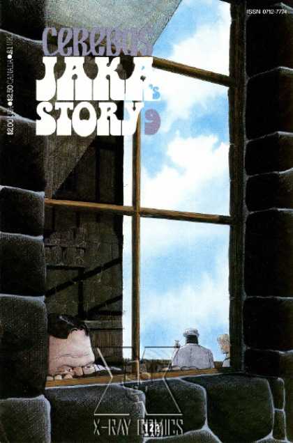 Cerebus 122 - Window - Peek - Stone - Shadow - Sky - Dave Sim