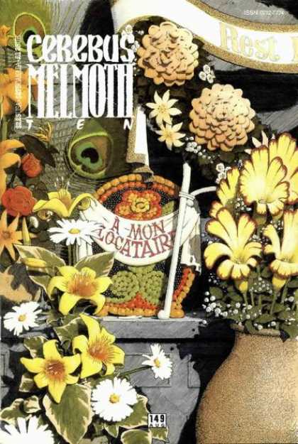 Cerebus 149 - Melmoth - Flowers - Vases - Daisies - Roses - Dave Sim