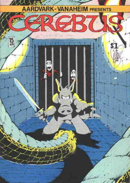 Cerebus 15 - Jail - Sword - Snake - Cell - Aardvark-vanaheim Presents - Dave Sim