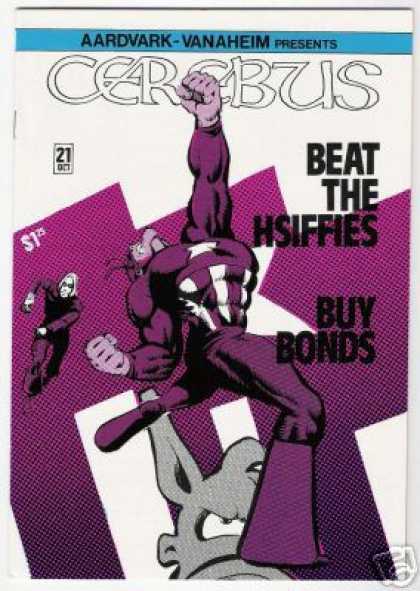 Cerebus 21 - Purple - Beat The Hsiffies - Buy Bonds - Aardvark-vanaheim - Dave Sim