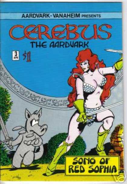 Cerebus 3 - Sword - Red Sonja - Aardvark - Woman - Tree - Dave Sim