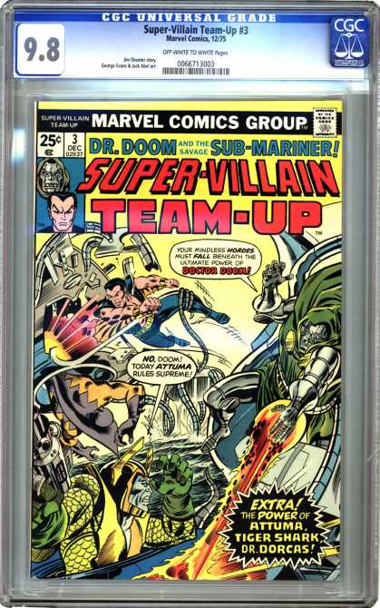 CGC Graded Comics - Super-Villain Team-Up #3 (CGC) - Sub-mariner - Dr Doom - Marvel Comics Group - Super Villain Team Up - Attuma