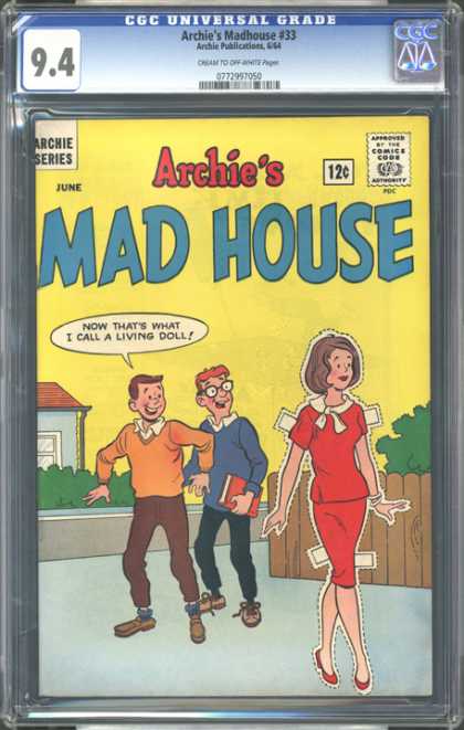 CGC Graded Comics - Archie's Madhouse #33 (CGC) - Dating - Love - Attraction - Girl - Men