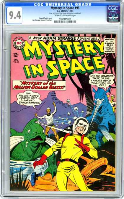 CGC Graded Comics - Mystery in Space #96 (CGC) - Lancite Beast - Pellet-fishs Pearls - Space Ranger - Ray Gun - Adam Strange
