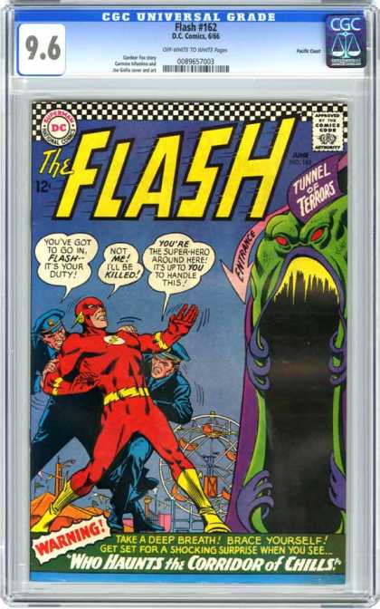 CGC Graded Comics - Flash #162 (CGC) - Entrance - Amusement Park - Tunnel - Terrors - Frightening