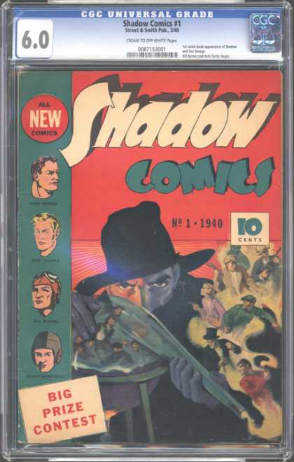 CGC Graded Comics - Shadow Comics #1 (CGC) - Hat - Man - Shadow Comics - 10 Cents - Big Prize Contest