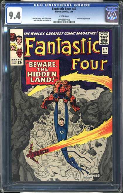 CGC Graded Comics - Fantastic Four #47 (CGC) - Fantastic Four - Beware The Hidden Land - Futuristic City - Stretch - Flames