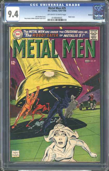 CGC Graded Comics - Metal Men #29 (CGC) - Metal Man - The Robot Eater Of Metalis 5 - Huge Foot - Jeep - Robots