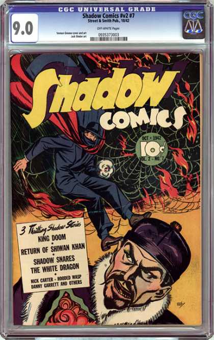 CGC Graded Comics - Shadow Comics #v2 #7 (CGC) - King Doom - Shiwan Khan - White Dragon - China Cap - Spiderweb