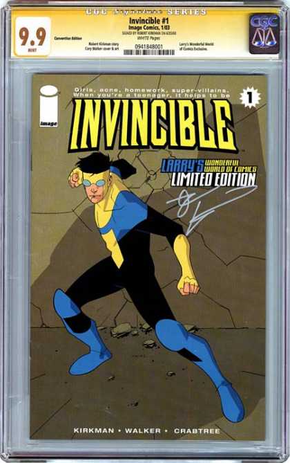 CGC Graded Comics - Invincible #1 (CGC) - Kirkman - Walker - Crabtree - Limited Edition - Larrys