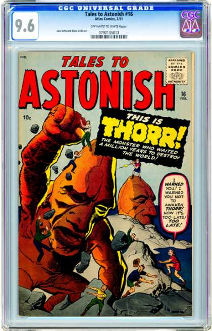 CGC Graded Comics - Tales to Astonish #16 (CGC) - Rampage - Giant - Rock - Mountain - Awaken