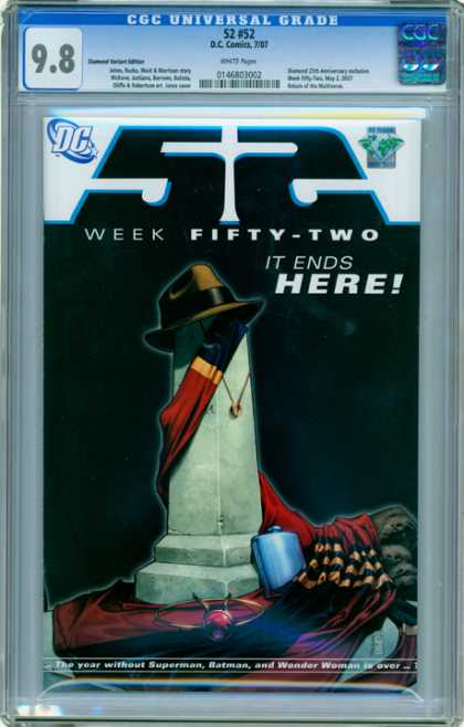 CGC Graded Comics - 52 #52 (CGC) - Flask - Gold Chain - Monument - Scarf - Gentlements Hat