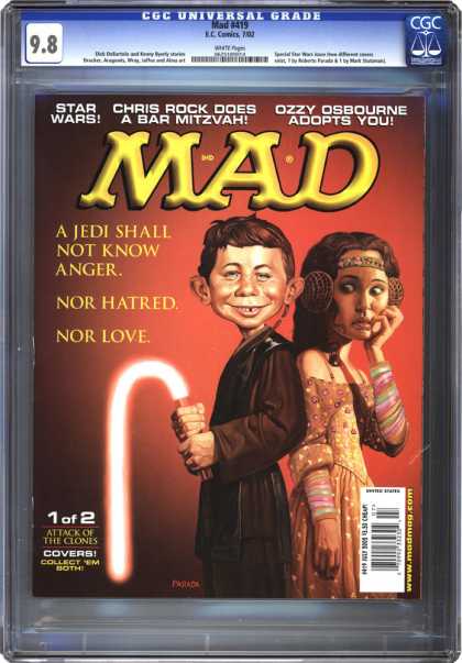 CGC Graded Comics - Mad #419 (CGC) - What Me Worry - Star Wars - Jedi - Princess Leah - Impotence