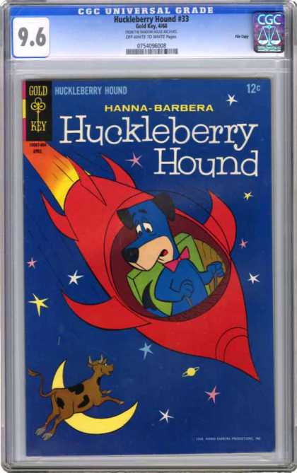 CGC Graded Comics - Huckleberry Hound #33 (CGC) - Space Dog - Astro Hound - Rocket Dog - Cosmic Dog - Cow In The Moon