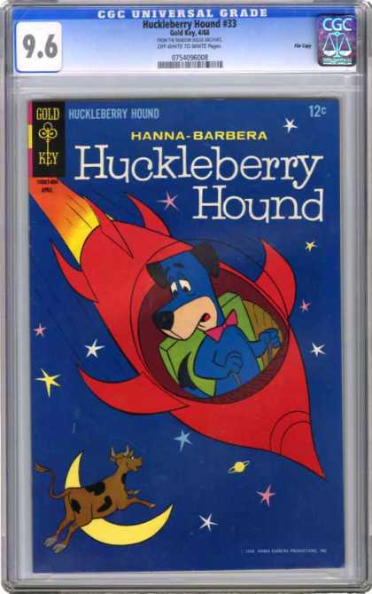 CGC Graded Comics - Huckleberry Hound #33 (CGC) - Space Dog - Astro Hound - Rocket Dog - Cosmic Dog - Cow In The Moon