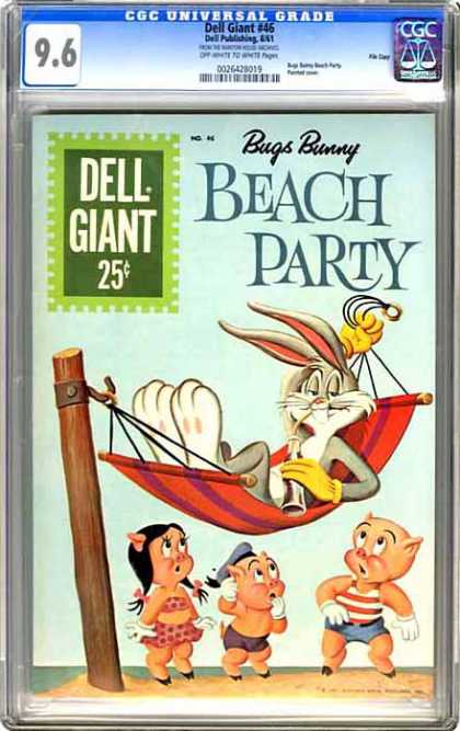 CGC Graded Comics - Dell Giant #46 (CGC) - Dell Giant - Cgc Universal Grade - Bugs Bunny - Pigs - Beach
