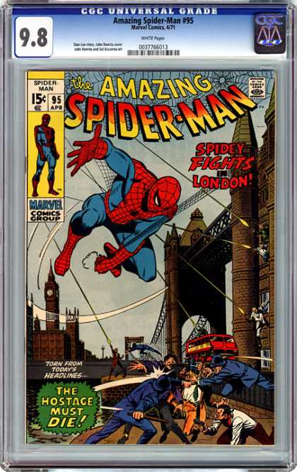 CGC Graded Comics - Amazing Spider-Man #95 (CGC) - Spider-man - Spiderweb - Marvel Comics - Comics Code Authority - London