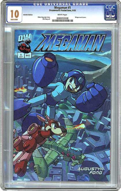 CGC Graded Comics - Megaman #1 (CGC) - Megaman 1 - Augustyn - Fong - Flying - Dog