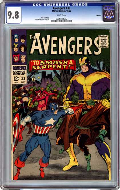 CGC Graded Comics - Avengers #33 (CGC) - October - Smash - Serpent - Captain - German