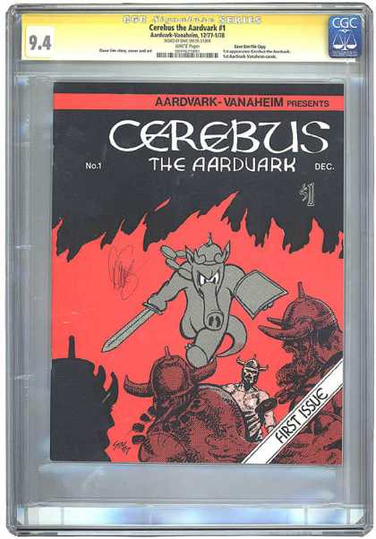 CGC Graded Comics - Cerebus the Aardvark #1 (CGC) - Aardvark - First Issue - Vanaheim - Cerebus The Aanlvark - Thrill One