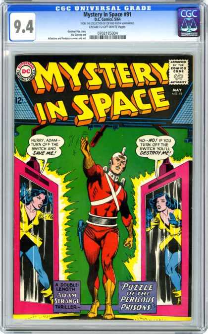 CGC Graded Comics - Mystery in Space #91 (CGC) - Mystery In Space - Superman National Comics - Approved By Comics Code - Super-hero - Adam Strange