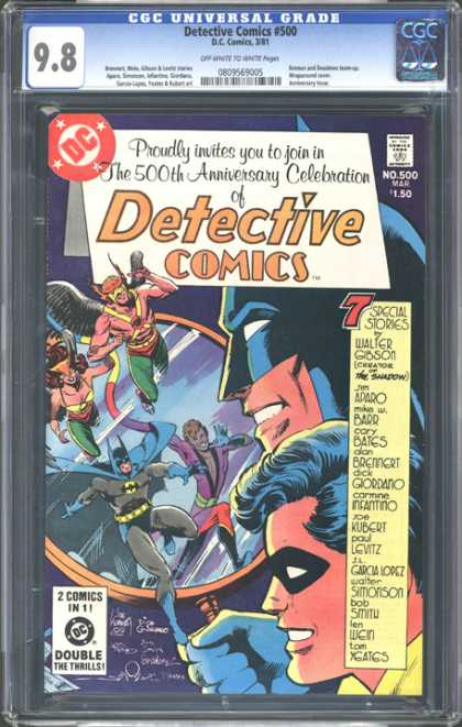 CGC Graded Comics - Detective Comics #500 (CGC) - Detective Comics - 500th Anniversary - Batman - Robin - 7 Special Stories