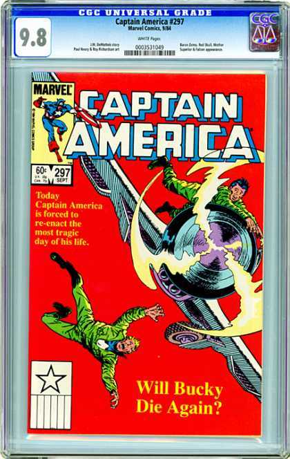CGC Graded Comics - Captain America #297 (CGC) - Catain America - Marvel - Most Tragic - Bucky - 297