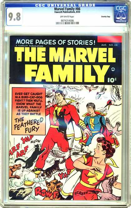 CGC Graded Comics - Marvel Family #86 (CGC) - Battle - Black Cat - Birds - Fury - Dogs