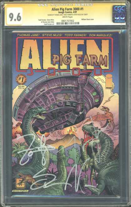 CGC Graded Comics - Alien Pig Farm 3000 #1 (CGC) - Pig - Aliens - Dinosaurs - Spaceship - Ufo