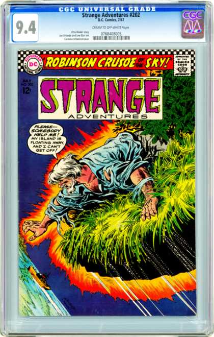 CGC Graded Comics - Strange Adventures #202 (CGC) - Robinson Crusoe - Strange Adventures - Water - Boat - Sky