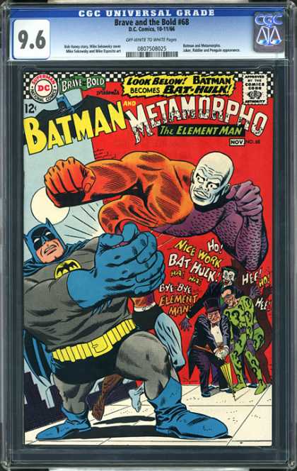 CGC Graded Comics - Brave and the Bold #68 (CGC) - Batman - Metamorpho - Penguin - Joker - Jester