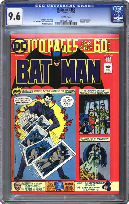 CGC Graded Comics - Batman #260 (CGC) - Batman - Feb Edition - Riddlers - Grade A Crimes - Pearl Of Peril