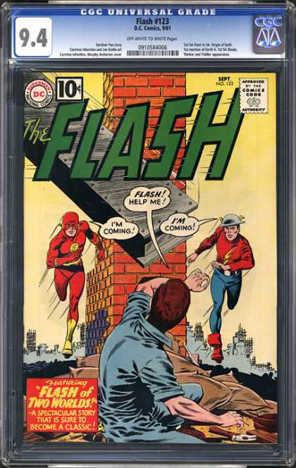 CGC Graded Comics - Flash #123 (CGC) - Dc Comics - Flash - Sandbags - Iron Beam - Two Worlds