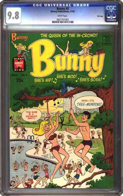 CGC Graded Comics - Bunny #3 (CGC) - Party - Pool - Tree - Dancing - Blue Bird