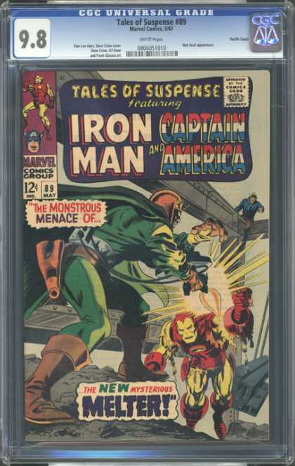 CGC Graded Comics - Tales of Suspense #89 (CGC) - Ironman - Captain America - Marvel Comics Group - Mysterious Melter - Suspense