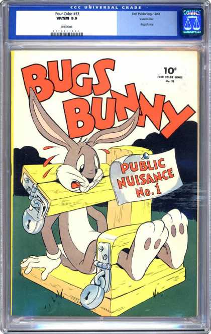 CGC Graded Comics - Four Color #33 (CGC) - Public - Nuisance - Padlock - Rabbit - Stocks