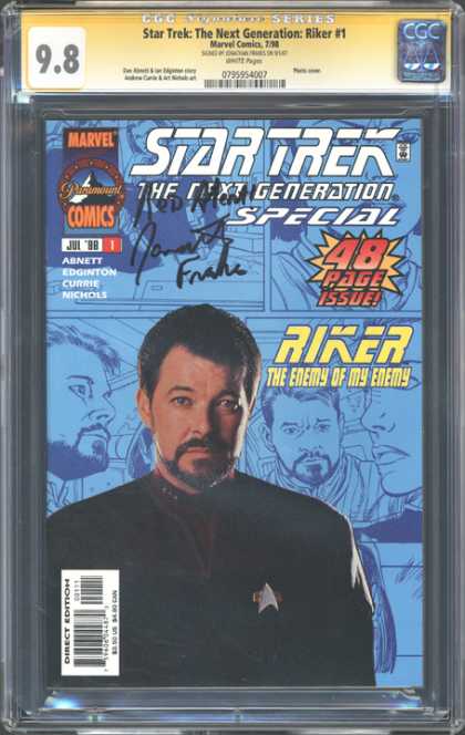 CGC Graded Comics - Star Trek: The Next Generation: Riker #1 (CGC) - Star Trek - Marvel Comics - 48 Page Issue - Riker - Abnett