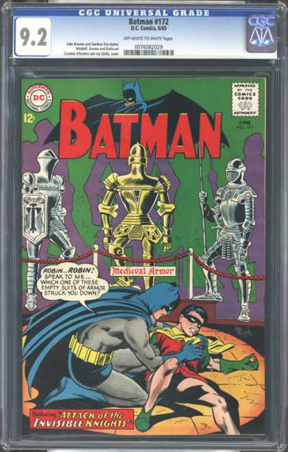 CGC Graded Comics - Batman #172 (CGC) - Dc - 12 Cents - Speech Bubble - Knights - Medieval Armor