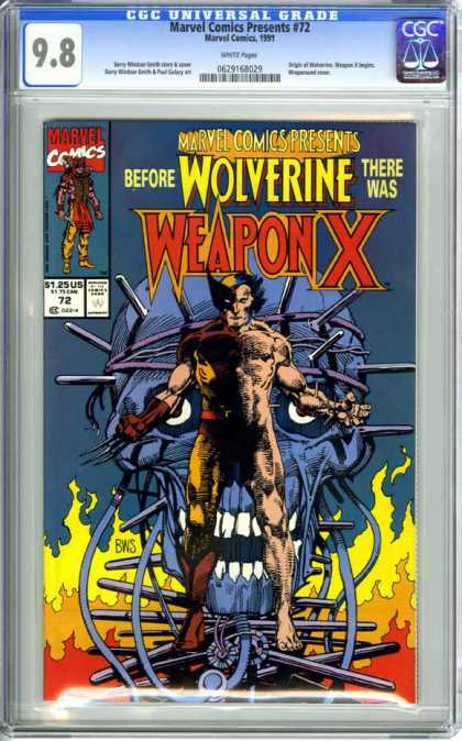 CGC Graded Comics - Marvel Comics Presents #72 (CGC) - Superhuman - Skull - Fire - Weapons - Teeth