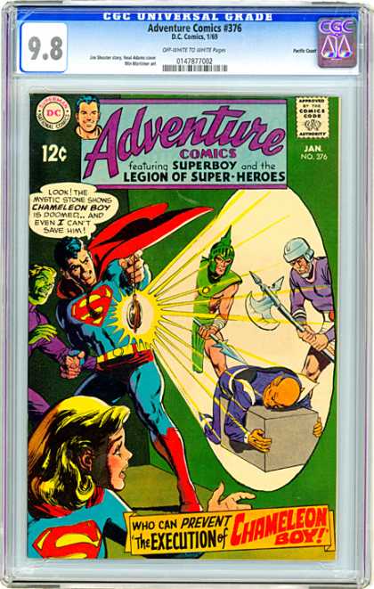 CGC Graded Comics - Adventure Comics #376 (CGC) - Adventure Comics - Dc Comics - Superboy - Legion Of Super-heros - The Execution Of Hameleon Boy