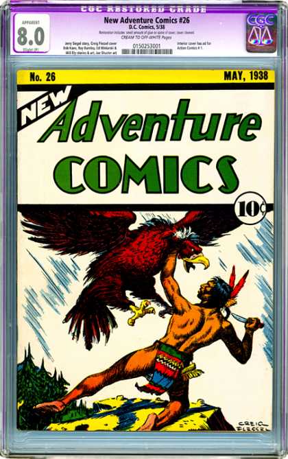 CGC Graded Comics - New Adventure Comics #26 (CGC) - New Adventure Comics - Indian - Loincloth - Red Bird - Talons