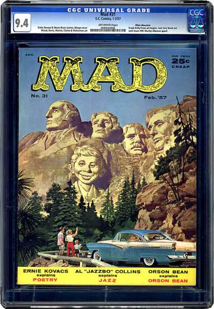 CGC Graded Comics - Mad #31 (CGC) - Cheap - Orson Bean - Poetry - Jazz - Ernie Kovacs