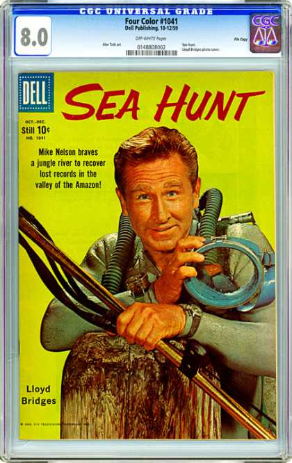 CGC Graded Comics - Four Color #1041 (CGC) - Sea Hunt - Four Color - Dell - Mike Nelson - Lloyd Bridges