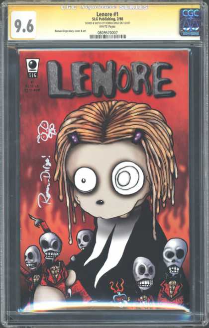 CGC Graded Comics - Lenore #1 (CGC) - Roman Dirge - Signed - Skulls - Dias De Las Muertas - Dolls