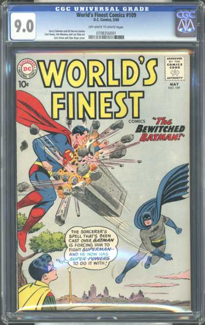 CGC Graded Comics - World's Finest Comics #109 (CGC) - Dc Comics 540 - 10c - Worlds Finest Comics 109 - 90 - May No109